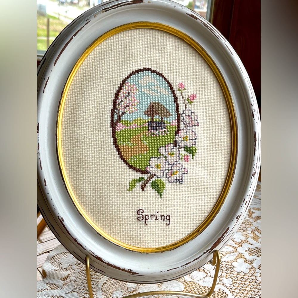 Vintage needlepoint, Spring 🌸